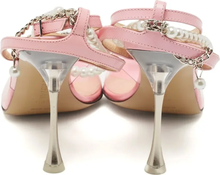 100mm Pre-Owned Crystal-Bow Pointed-Toe Pumps - Image 3