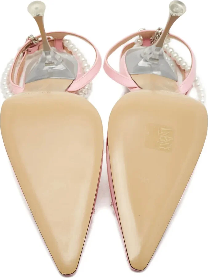 100mm Pre-Owned Crystal-Bow Pointed-Toe Pumps - Image 4