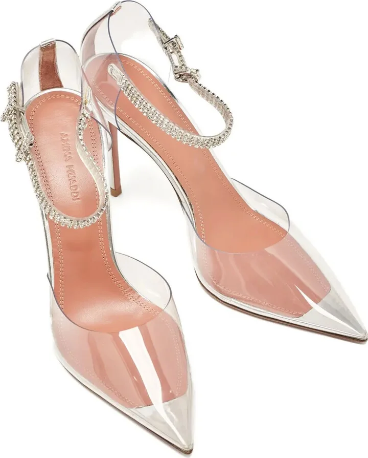 100mm Pre-Owned Crystal-Embellished Pumps - Image 2
