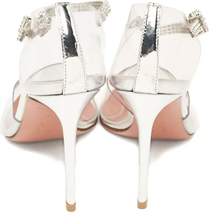 100mm Pre-Owned Crystal-Embellished Pumps - Image 3