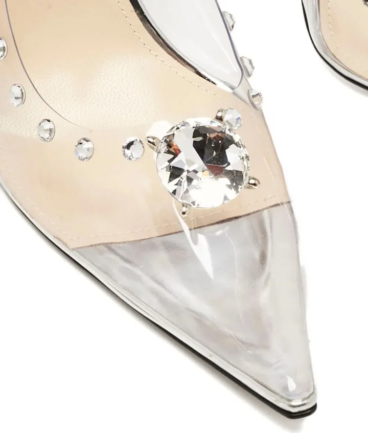 100mm Pre-Owned Crystal-Embellished Pumps - Image 4