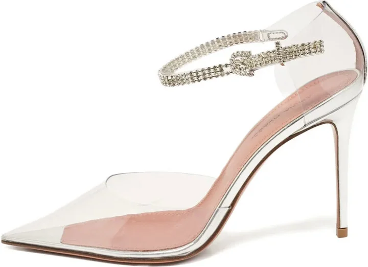 100mm Pre-Owned Crystal-Embellished Pumps