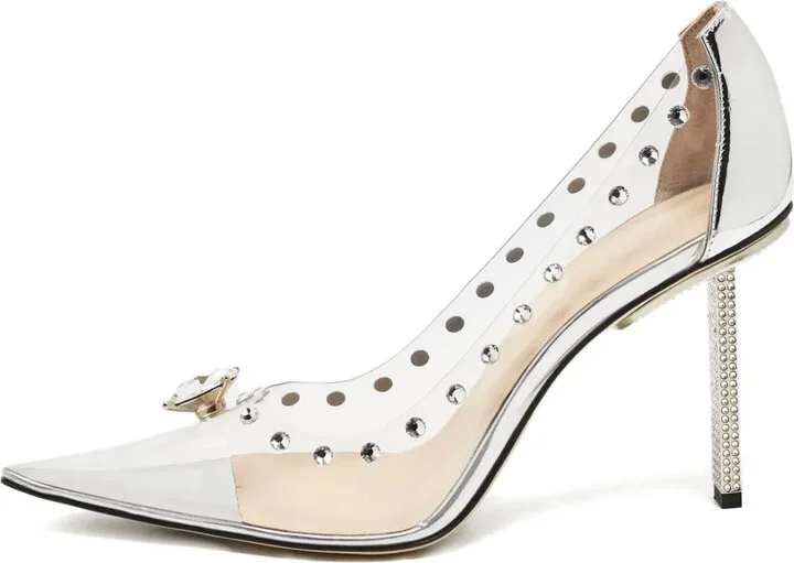 100mm Pre-Owned Crystal-Embellished Pumps