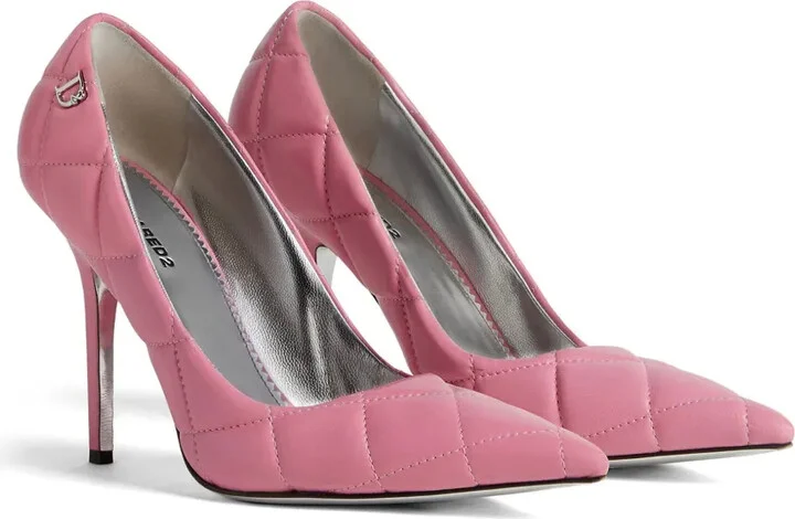 100mm Quilted Leather Pumps - Image 2