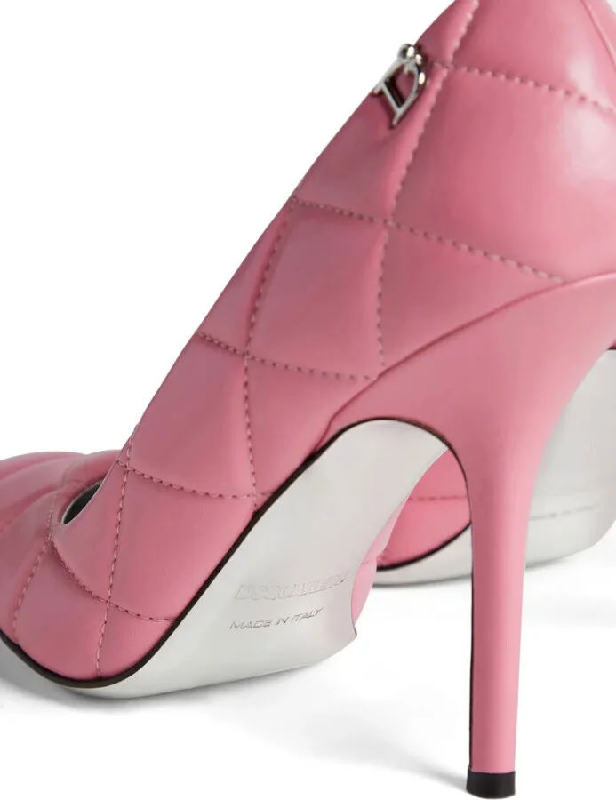 100mm Quilted Leather Pumps - Image 5