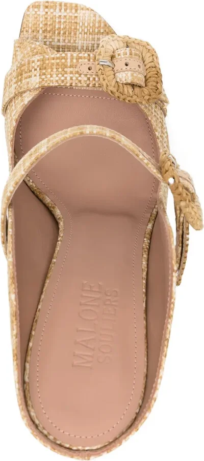 100mm Raffia Buckle Sandals - Image 4