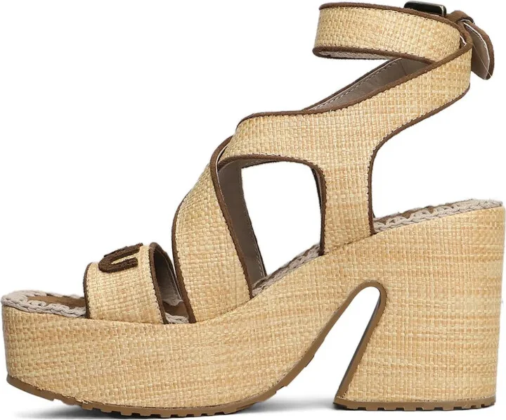 100mm Raffia Platform Espadrilles - Image 3