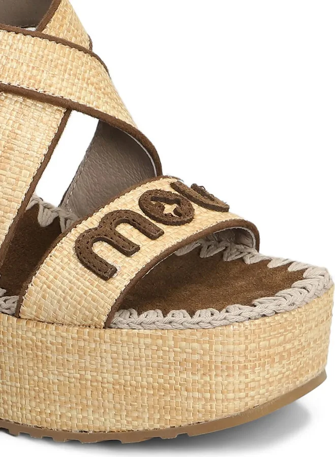 100mm Raffia Platform Espadrilles - Image 5