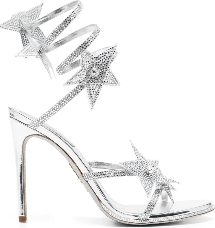 100mm Rhinestone-Embellished Sandals