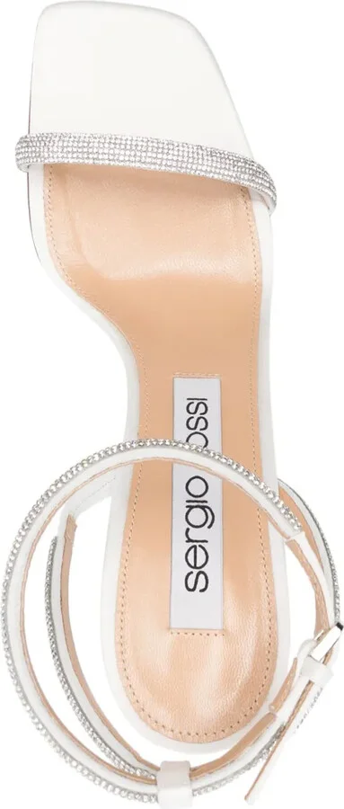 100mm Rhinestone-Embellished Satin Sandals - Image 4
