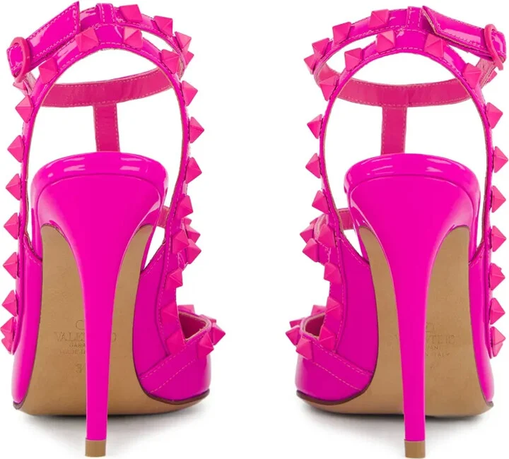 100mm Rockstud ankle-strap pumps - Image 3