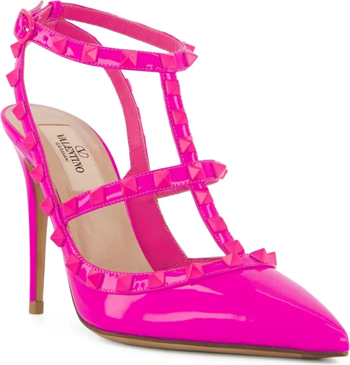 100mm Rockstud ankle-strap pumps - Image 5