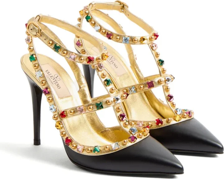 100mm Rockstud embellished pumps - Image 2