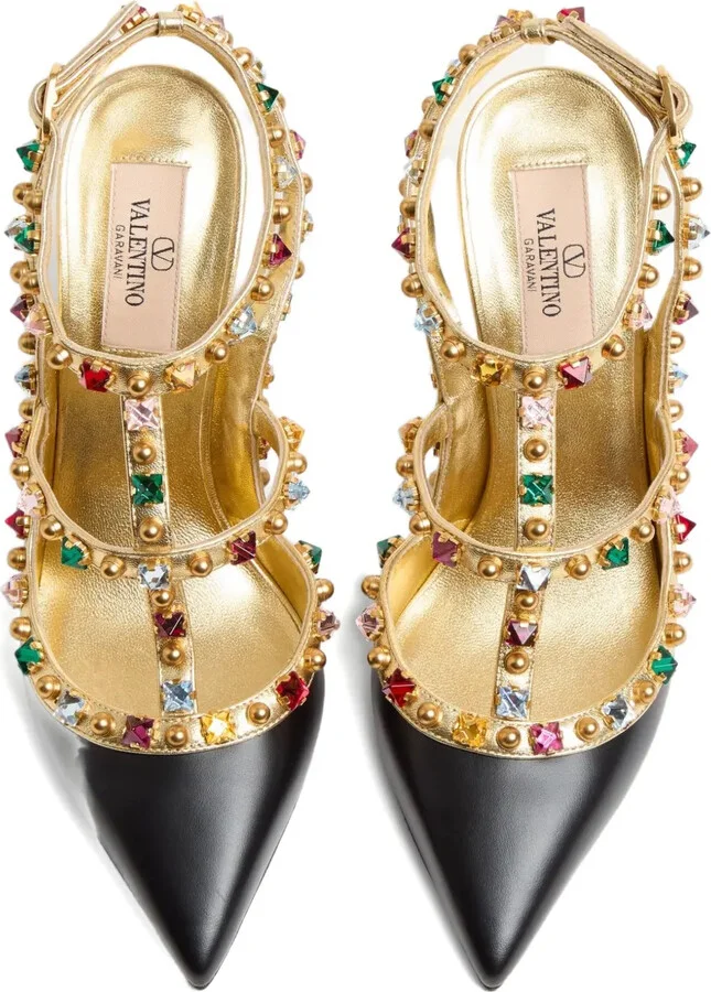 100mm Rockstud embellished pumps - Image 4
