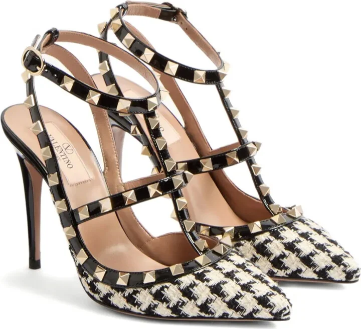 100mm Rockstud pied-de-poule pumps - Image 2