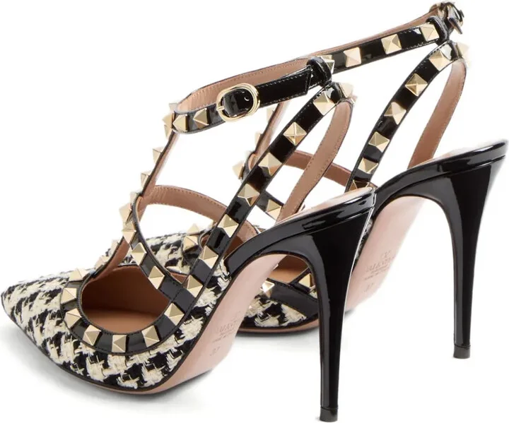 100mm Rockstud pied-de-poule pumps - Image 3