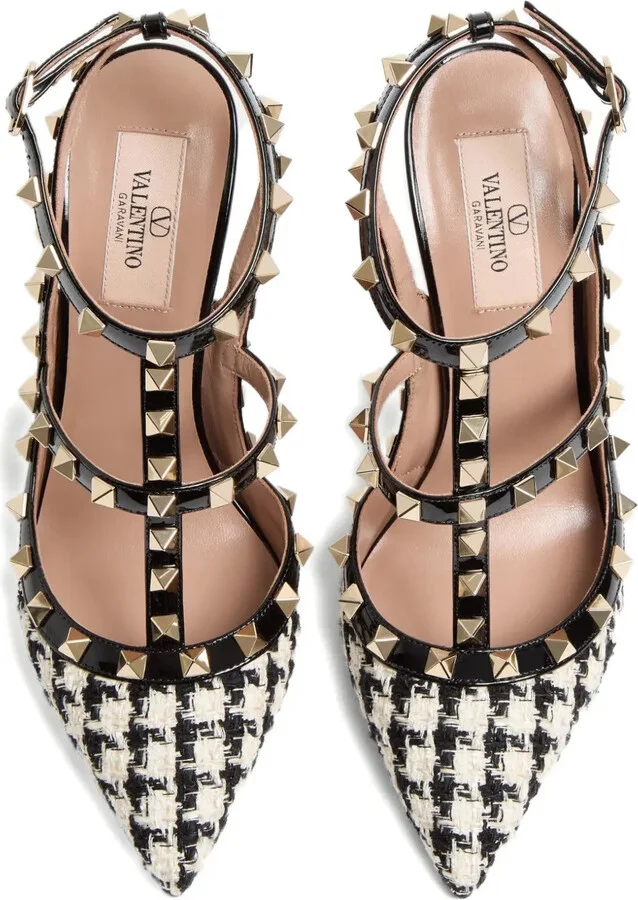 100mm Rockstud pied-de-poule pumps - Image 4