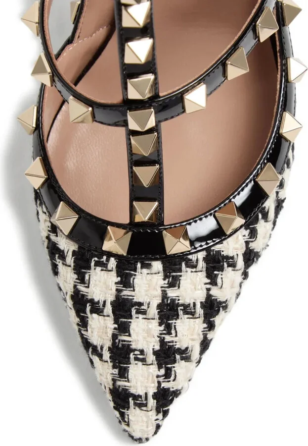 100mm Rockstud pied-de-poule pumps - Image 5