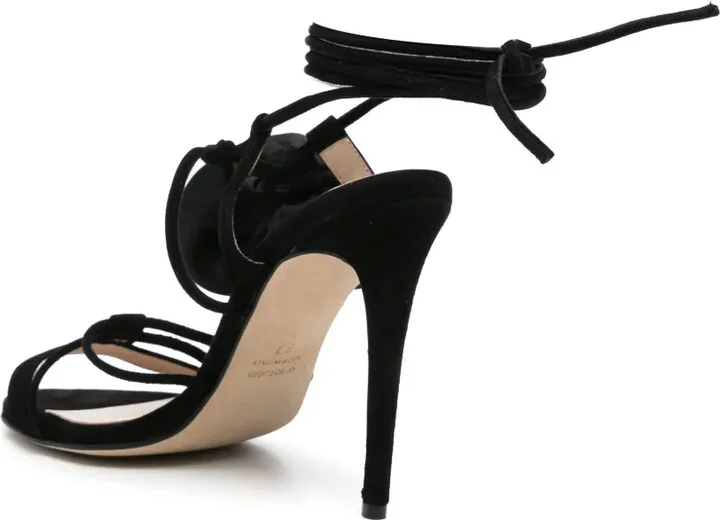 100mm Rose-Appliqué Sandals - Image 3