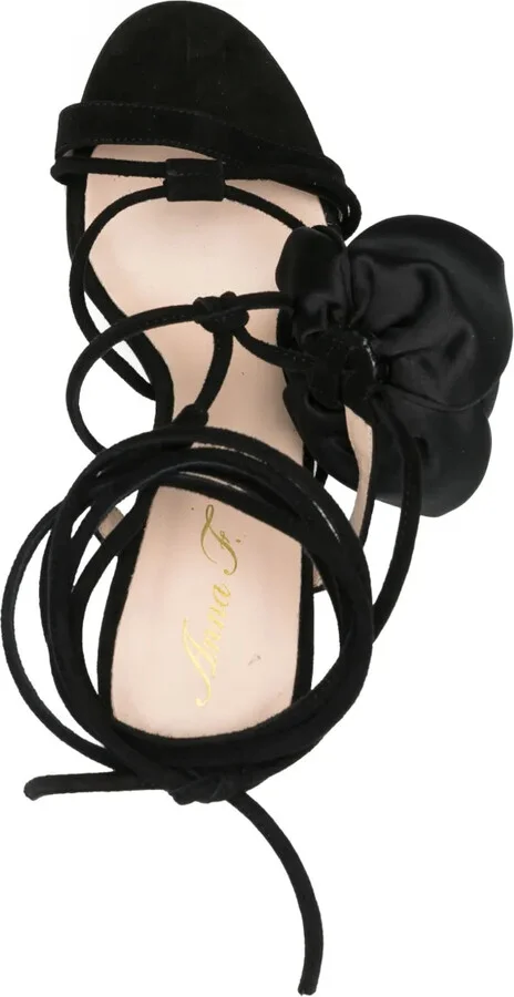 100mm Rose-Appliqué Sandals - Image 4