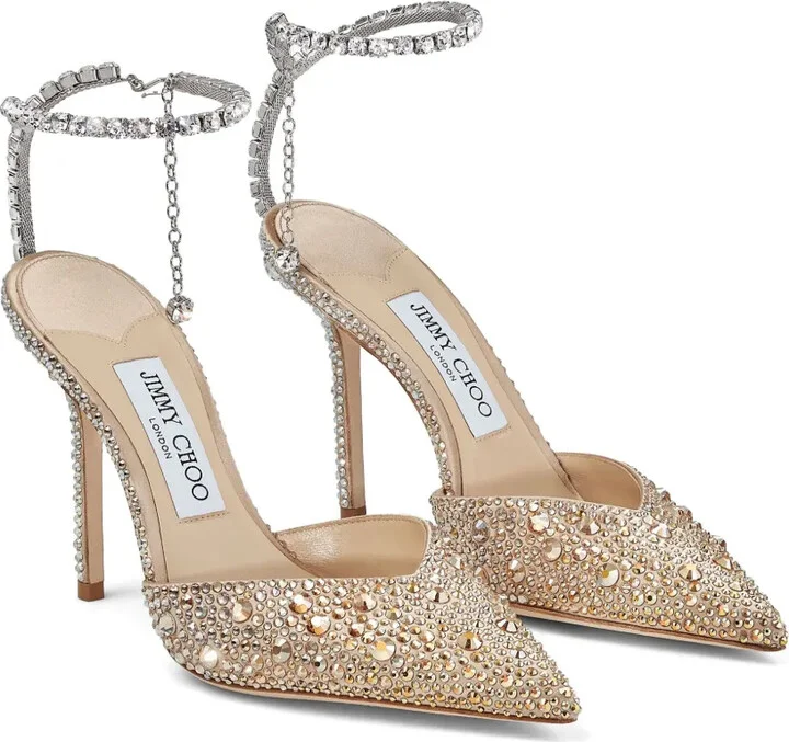 100mm Saeda crystal-embellished pumps - Image 2