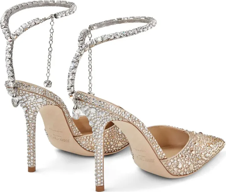 100mm Saeda crystal-embellished pumps - Image 3