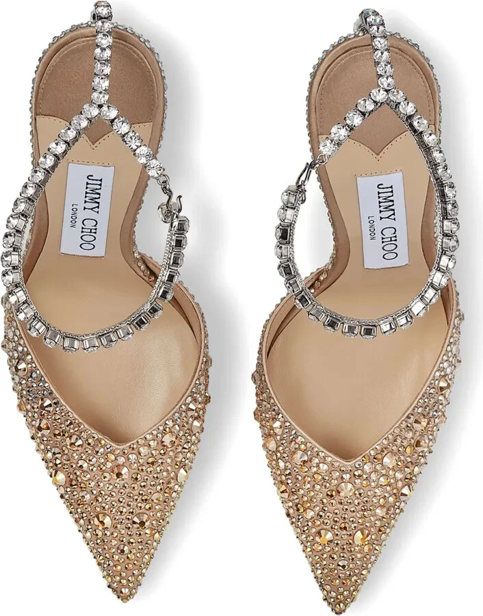 100mm Saeda crystal-embellished pumps - Image 4