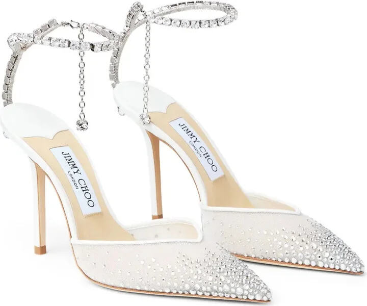 100mm Saeda crystal-embellished pumps - Image 2