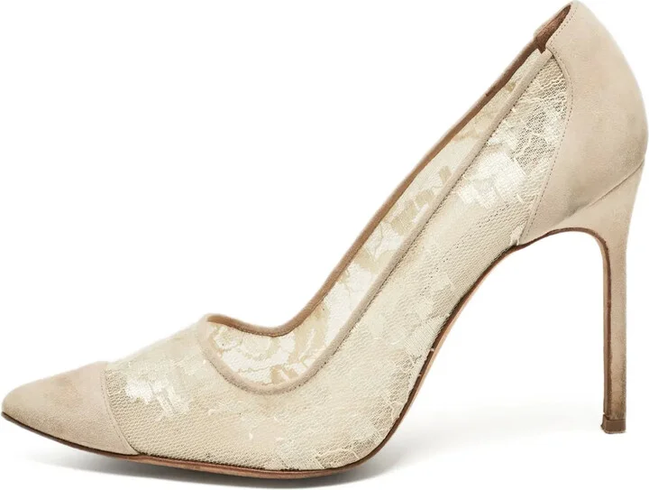 100mm Salola lace-embellished stiletto pumps