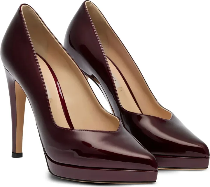 100mm Samurai Michelle platform pointed-toe pumps - Image 2