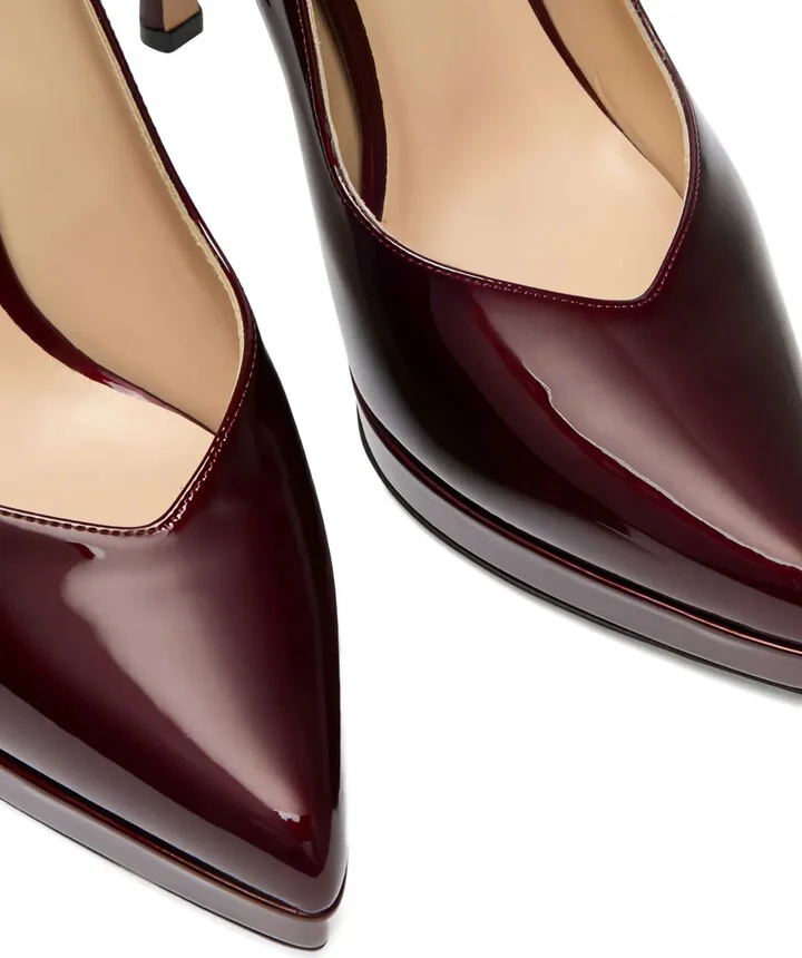 100mm Samurai Michelle platform pointed-toe pumps - Image 3