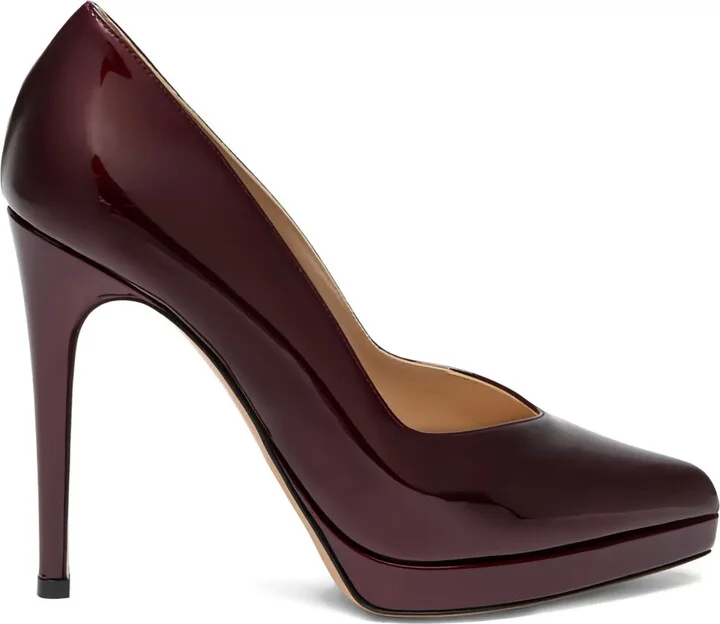 100mm Samurai Michelle platform pointed-toe pumps