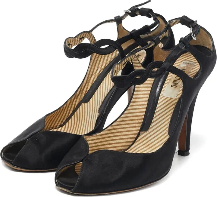 100mm Satin Peep-Toe Sandals - Image 2
