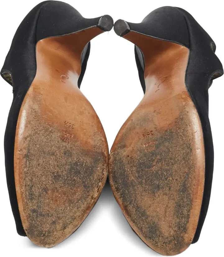 100mm Satin Peep-Toe Sandals - Image 4