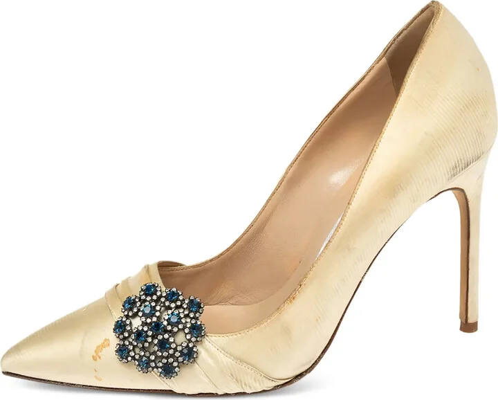 100mm Satin Pumps