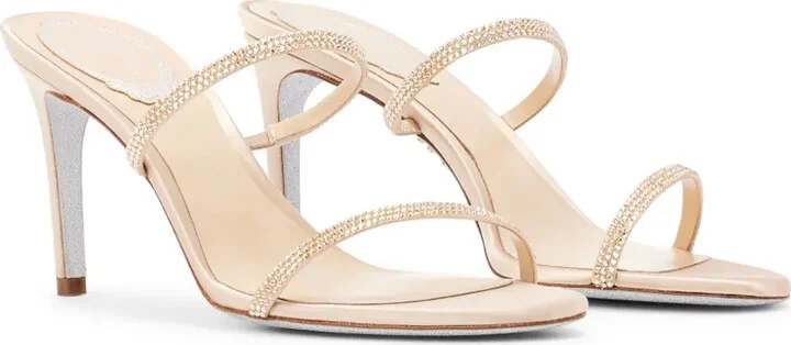 100mm Satin Strass Sandals - Image 2