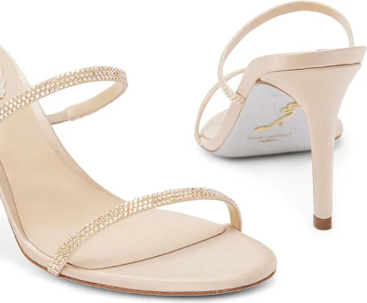 100mm Satin Strass Sandals - Image 4