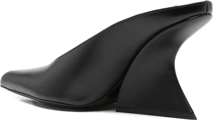 100mm Sculpted Heel Pointed-Toe Heeled Mules - Image 3