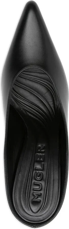 100mm Sculpted Heel Pointed-Toe Heeled Mules - Image 4