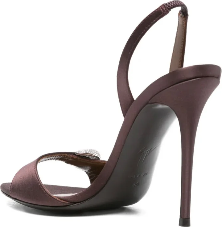 100mm Slingback Embellished Heeled Sandals - Image 3