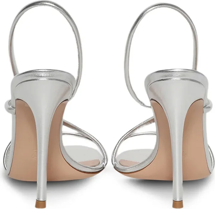 100mm Slingback Leather Sandals - Image 2