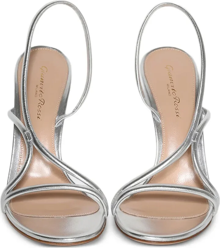 100mm Slingback Leather Sandals - Image 3