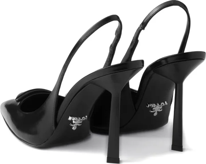 100mm Slingback Logo Pumps - Image 3