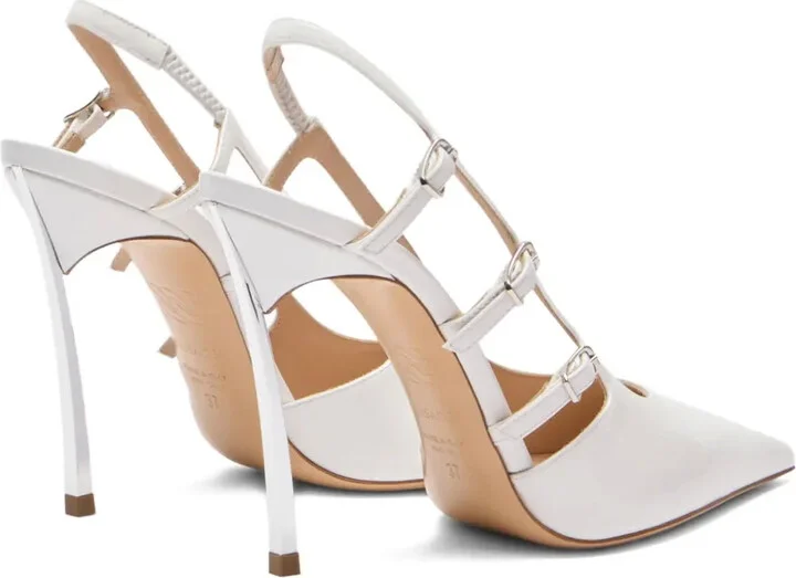 100mm Slingback Pointed-Toe Heeled Pumps - Image 3
