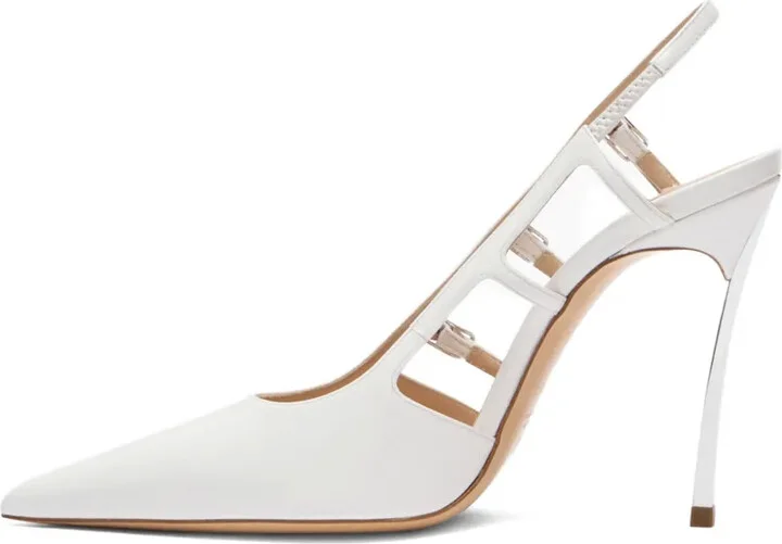 100mm Slingback Pointed-Toe Heeled Pumps - Image 4