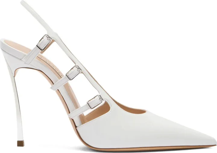 100mm Slingback Pointed-Toe Heeled Pumps