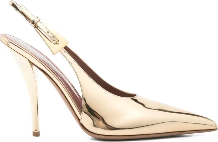 100mm Slingback Pointed-Toe Pumps