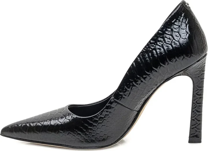 100mm Snakeskin-Textured Pointed-Toe Pumps - Image 2