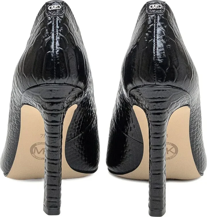 100mm Snakeskin-Textured Pointed-Toe Pumps - Image 3