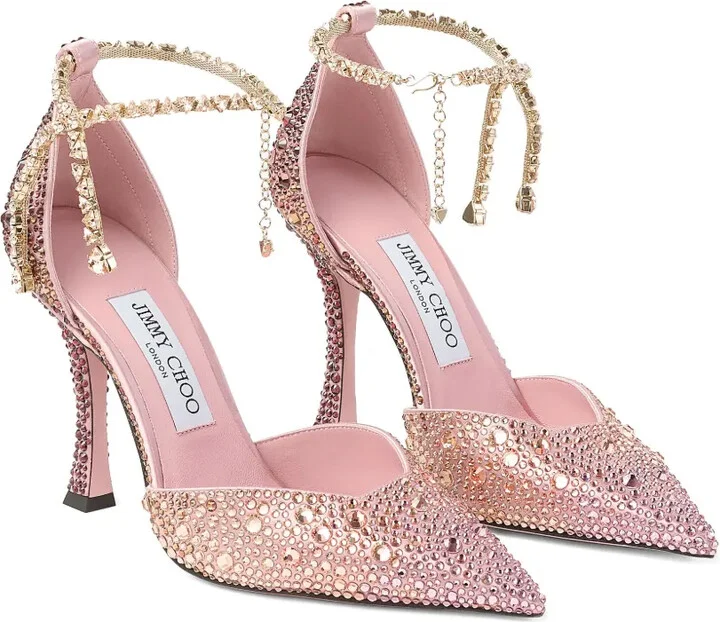 100mm Stevie crystal-embellished pumps - Image 2